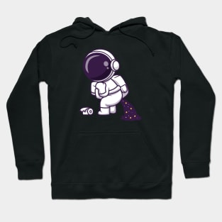 Cute Astronaut Pooping Space Cartoon Hoodie